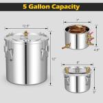 COSTWAY 5 Gal Home Distillery Kit with Pump