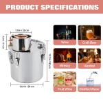 10 Gallon Alcohol Distiller for Wine and Whiskey