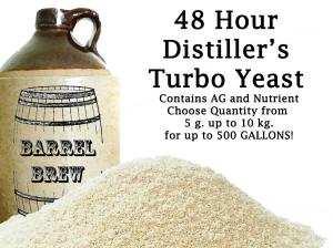 48 Hour Turbo Yeast for Moonshine and Vodka