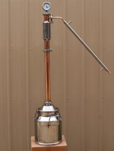 3 Gallon Stainless Still with Copper Reflux Column