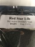 Red Star DADY Dry Active Distiller's Yeast 1 lb
