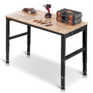 VEVOR Adjustable Workbench with Power Outlets