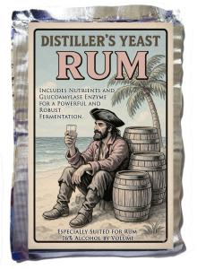 Active Dry Yeast for Rum Distilling 6-25 Gal