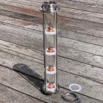 2" Tri Clamp Glass Distiller with 4 Plate Column