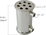 4" Tri Clamp Dephlegmator for Reflux Stills