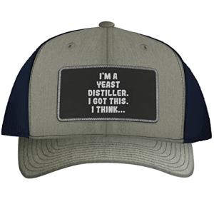Yeast Distiller Trucker Hat - Black Leather Patch