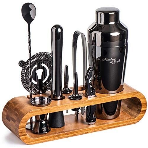 Bartender Kit: 10-Piece Mixology Set in Gunmetal Black
