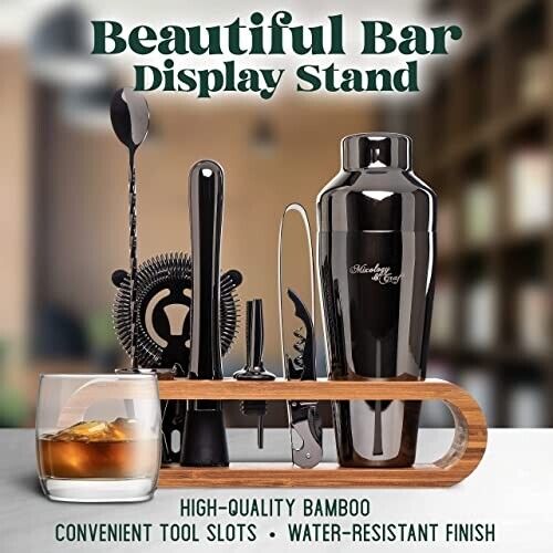 Bartender Kit: 10-Piece Mixology Set in Gunmetal Black