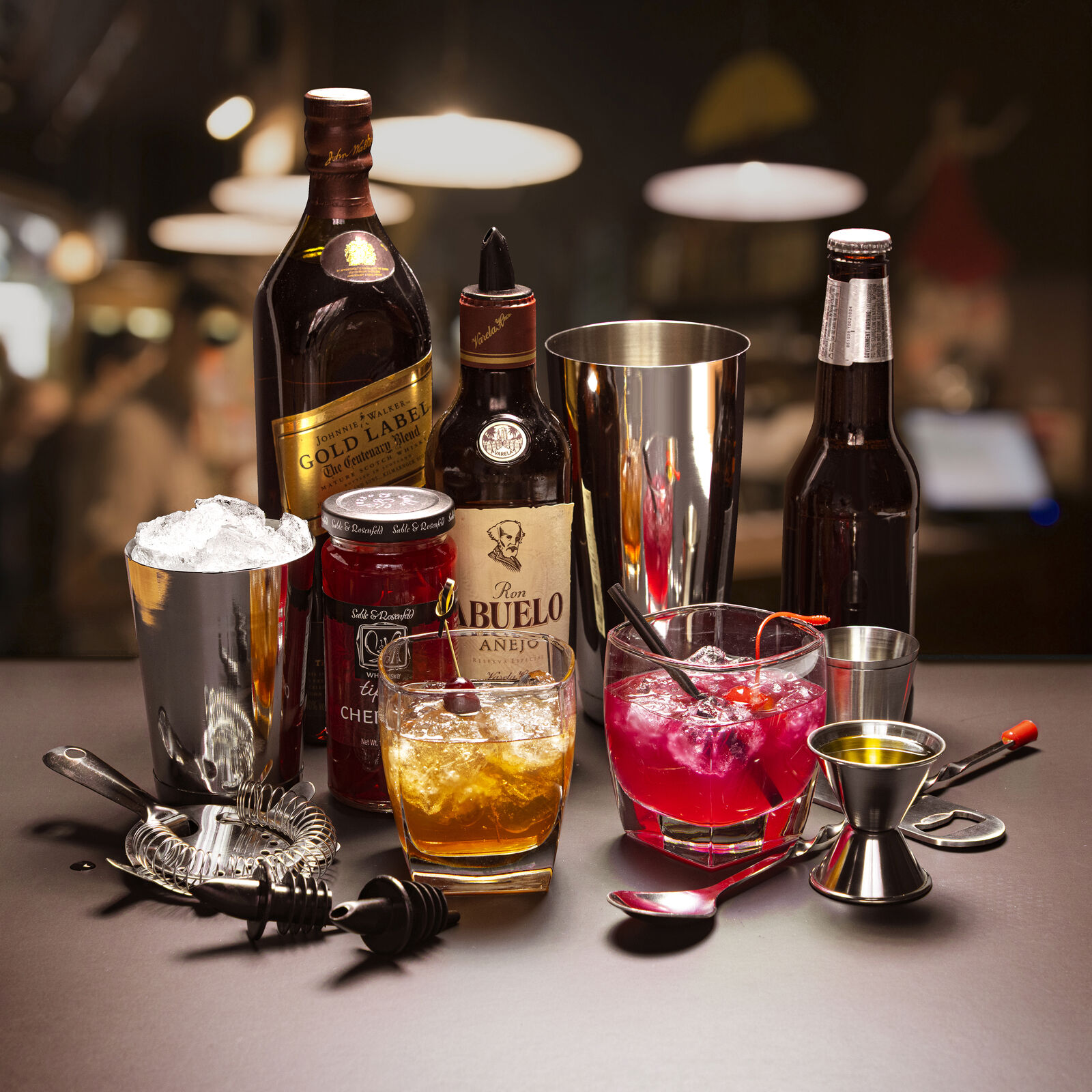 16 Piece Complete Cocktail Shaker Bar Tools Set