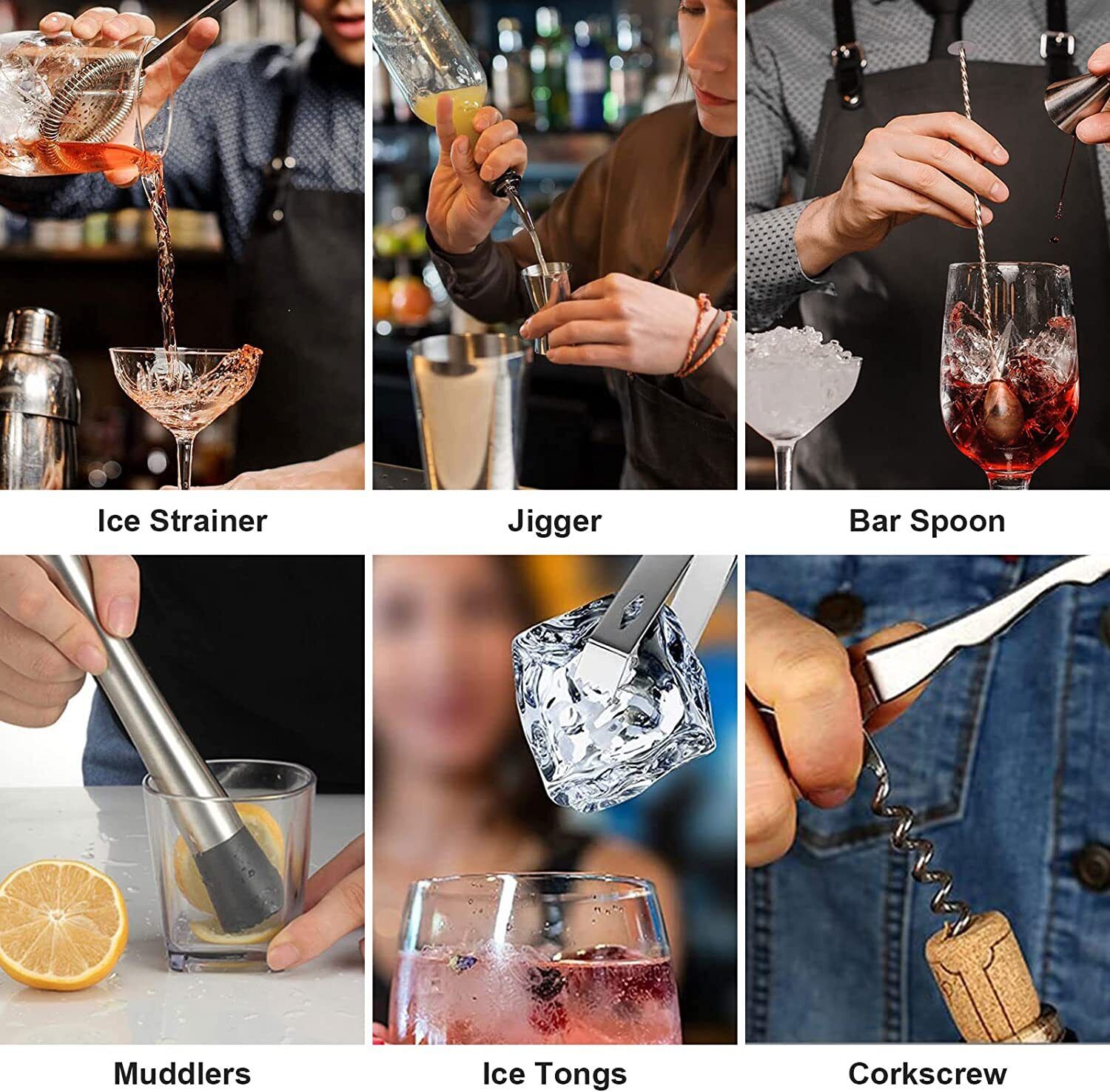 23-Piece Pro Distillery Cocktail Shaker Set