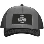 Yeast Distiller Trucker Hat - Black Leather Patch