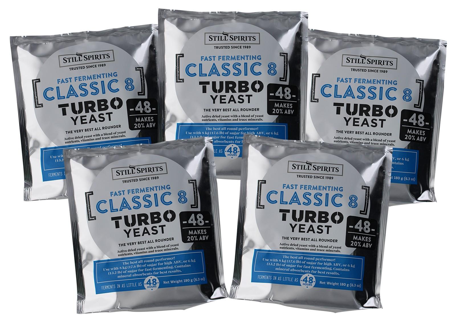 Turbo Classic 8 Yeast - Pack of 5