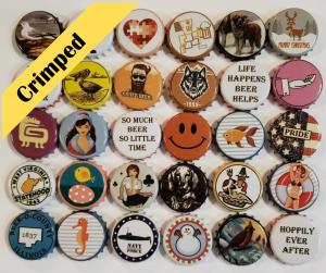 Ultimate 100 Mixed Beer Bottle Caps without Repeats