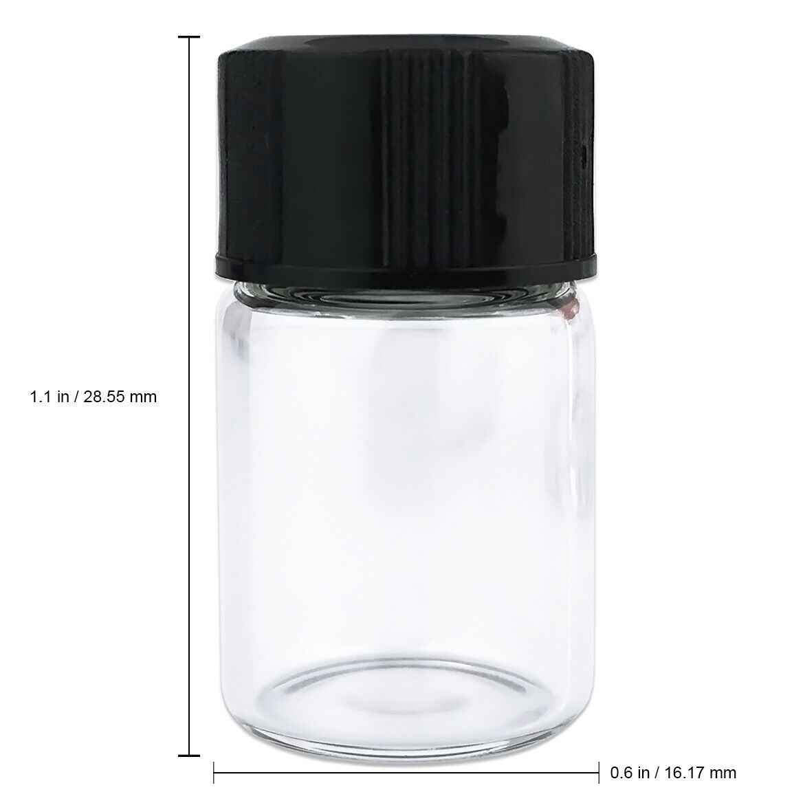 12 Clear Glass Vials for Essential Oil Sampling