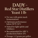 Red Star DADY Distillers Yeast 1 lb