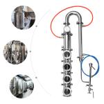 4" Stainless Moonshine Still Reflux Column