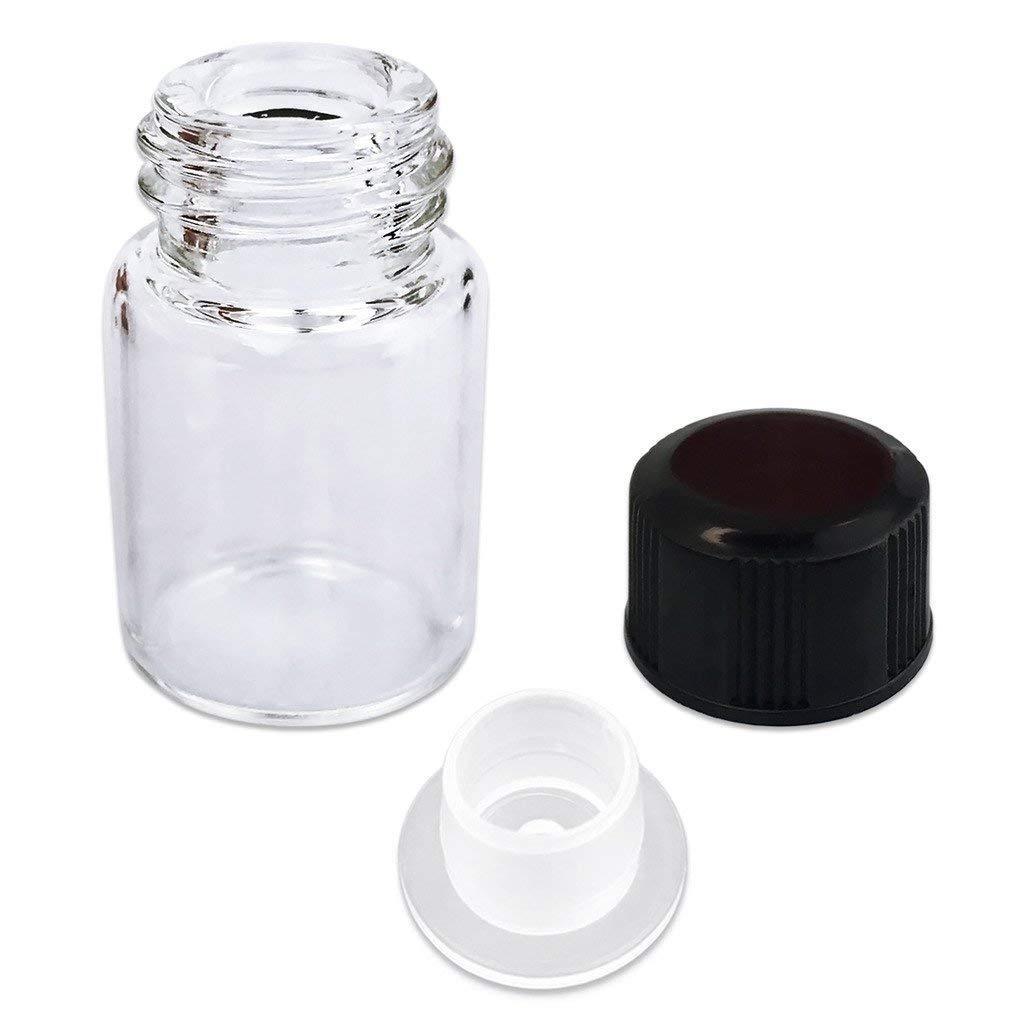 12 Clear Glass Vials for Essential Oil Sampling
