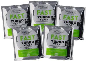 5-Pack Fast Turbo Yeast for Quick Fermentation