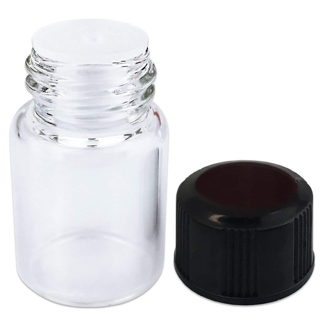 12 Clear Glass Vials for Essential Oil Sampling