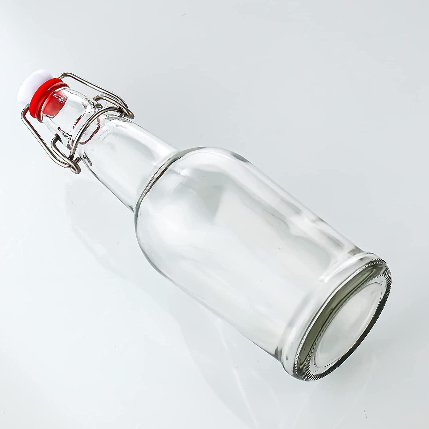 16 Oz Glass Bottle Set with Easy Flip Top