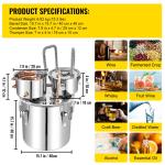 VEVOR 50L Stainless Steel Alcohol Distillation Kit