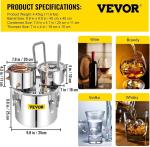 VEVOR Stainless Steel 3 Gal Distiller Kit