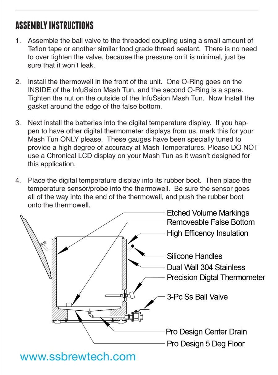 10 Gallon Insulated Stainless Distillery Mash Kit