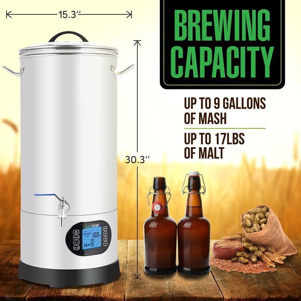 NutriChef Mash & Boil Home Beer Brewing Kit