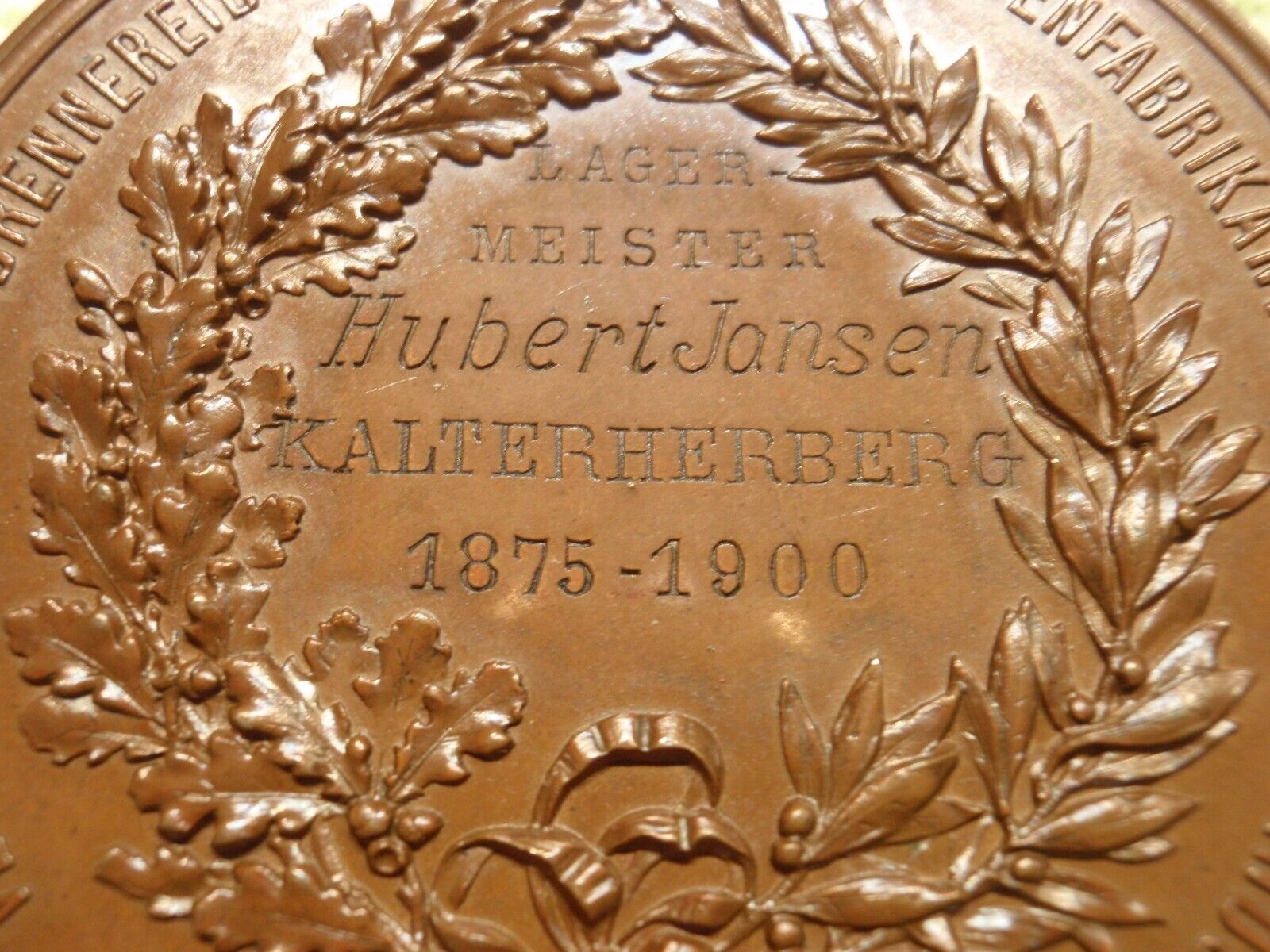 1900 German Distillery Owners & Yeast Manufacturer Medal