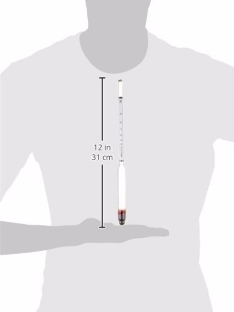 Hydrometer & Tralle Meter: Spirit Scale 0-200%