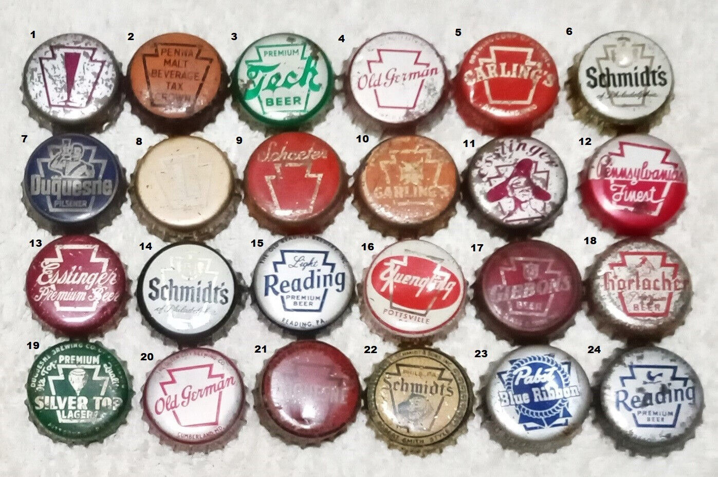 Pennsylvania Tax Cap Bottle Caps - Choose Quantity