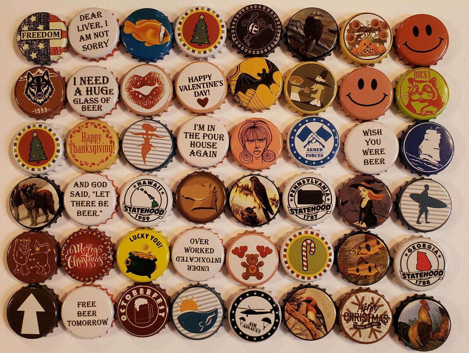 Ultimate 100 Mixed Beer Bottle Caps without Repeats