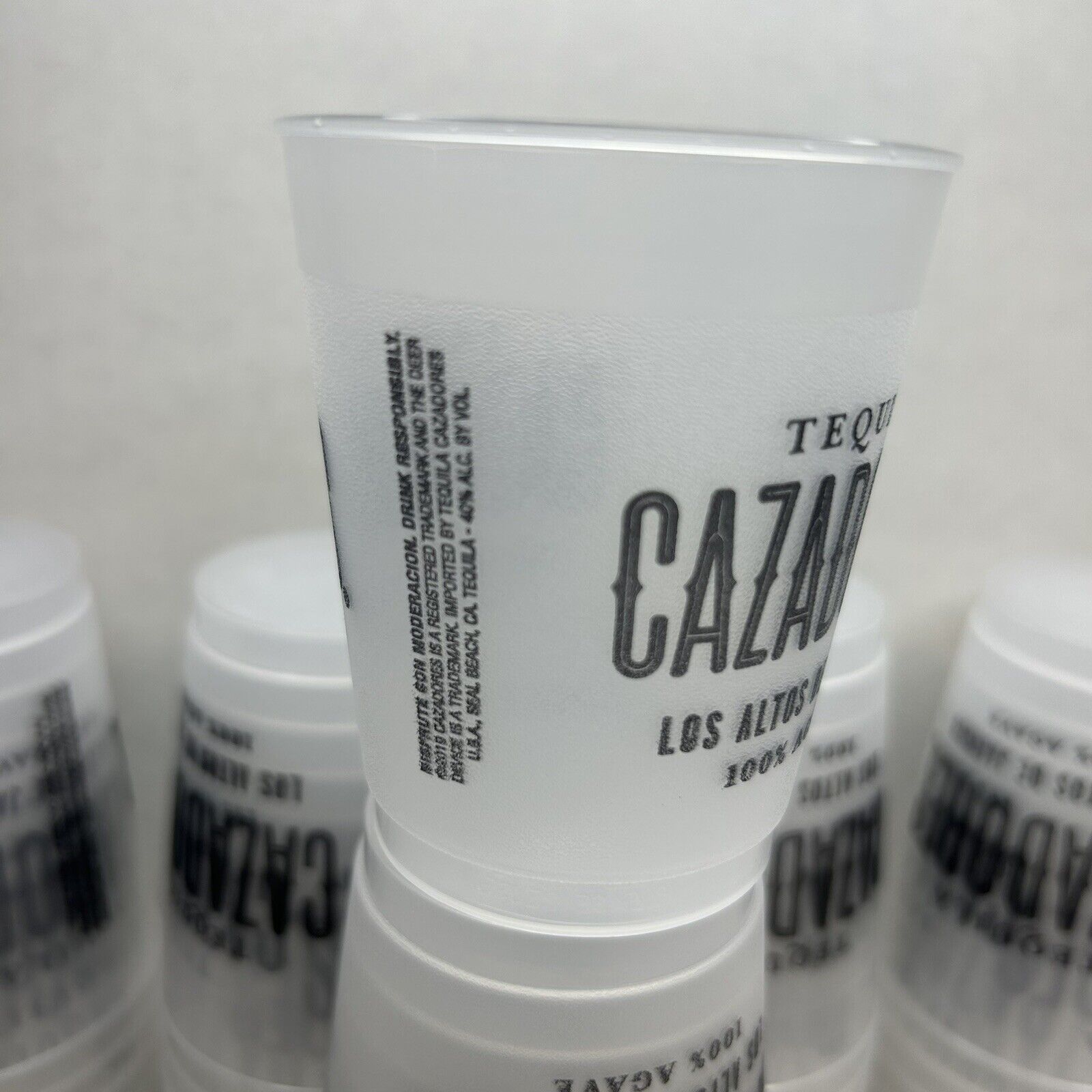 Cazadores Tequila Frosted 5oz Plastic Sampling Kit - 25 Pack