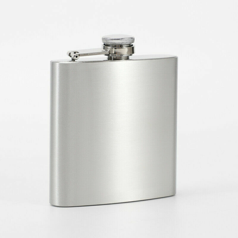 Stainless Steel Pocket Whiskey Flask - 7 10 oz