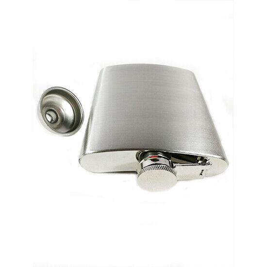 Stainless Steel Pocket Flask with Funnel - 190ml