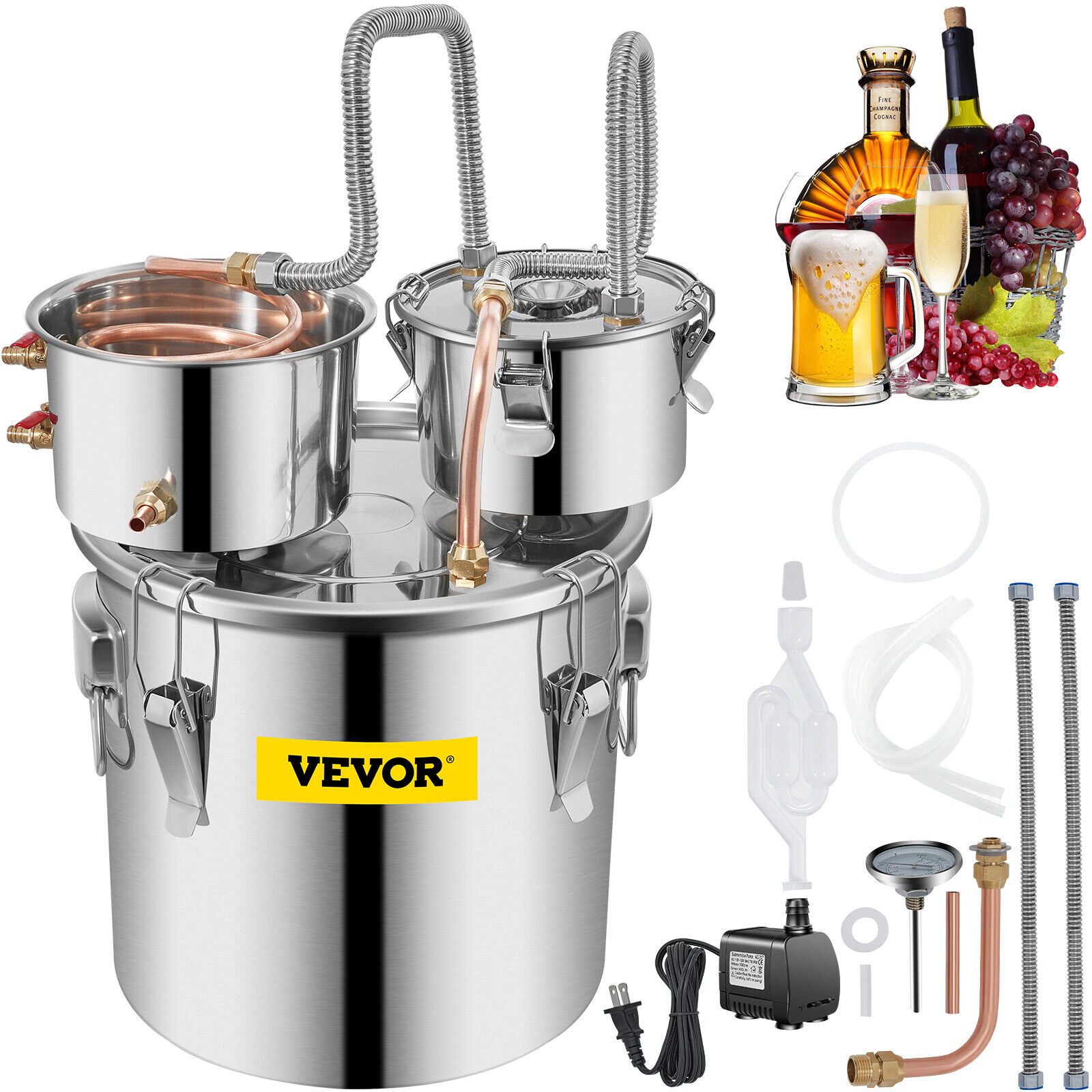 VEVOR 8Gal 30L Alcohol Distiller Kit