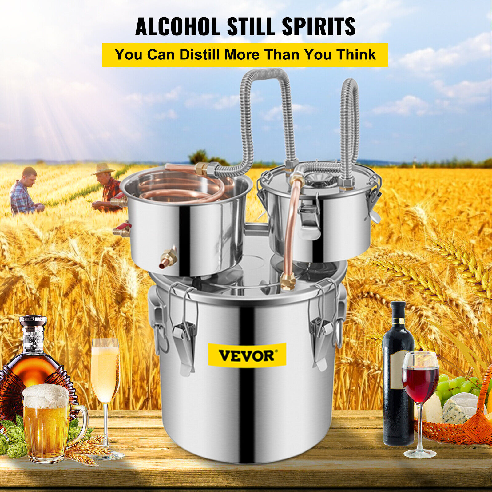 VEVOR 8Gal 30L Alcohol Distiller Kit
