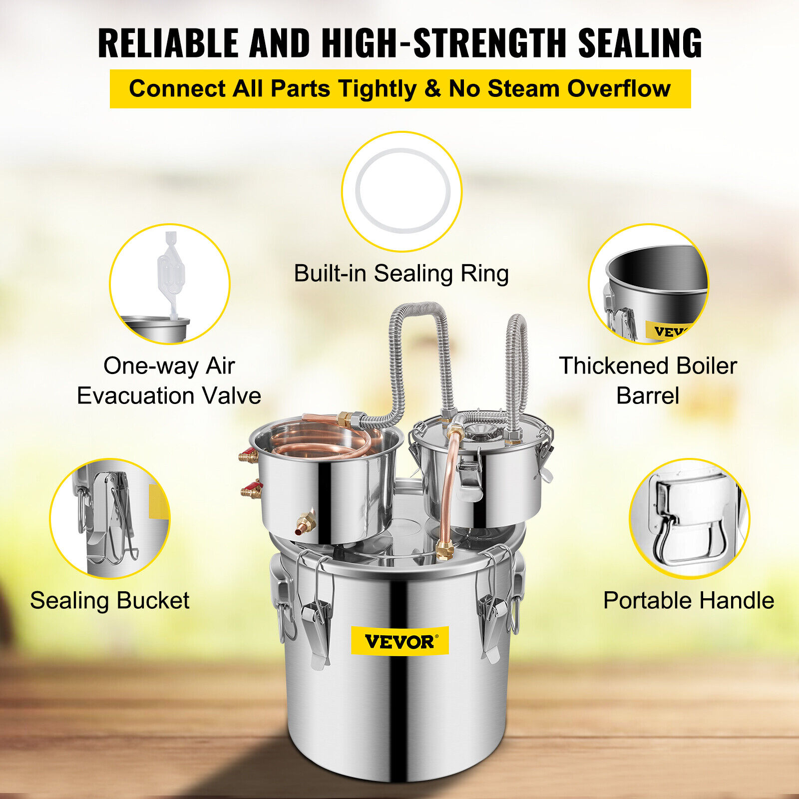 VEVOR 8Gal 30L Alcohol Distiller Kit