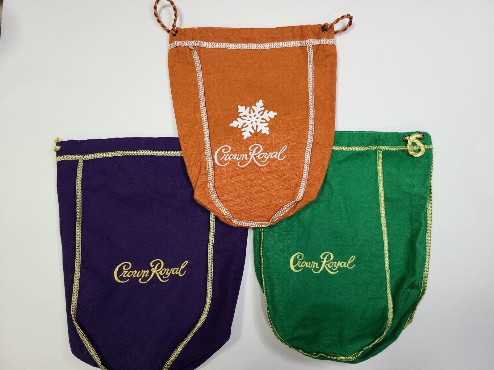 Mixed Colors: 3 Crown Royal Bags with Salted Caramel
