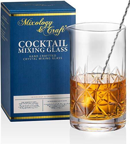 Cocktail Mixing Glass - 24oz Crystal Martini Stirrer