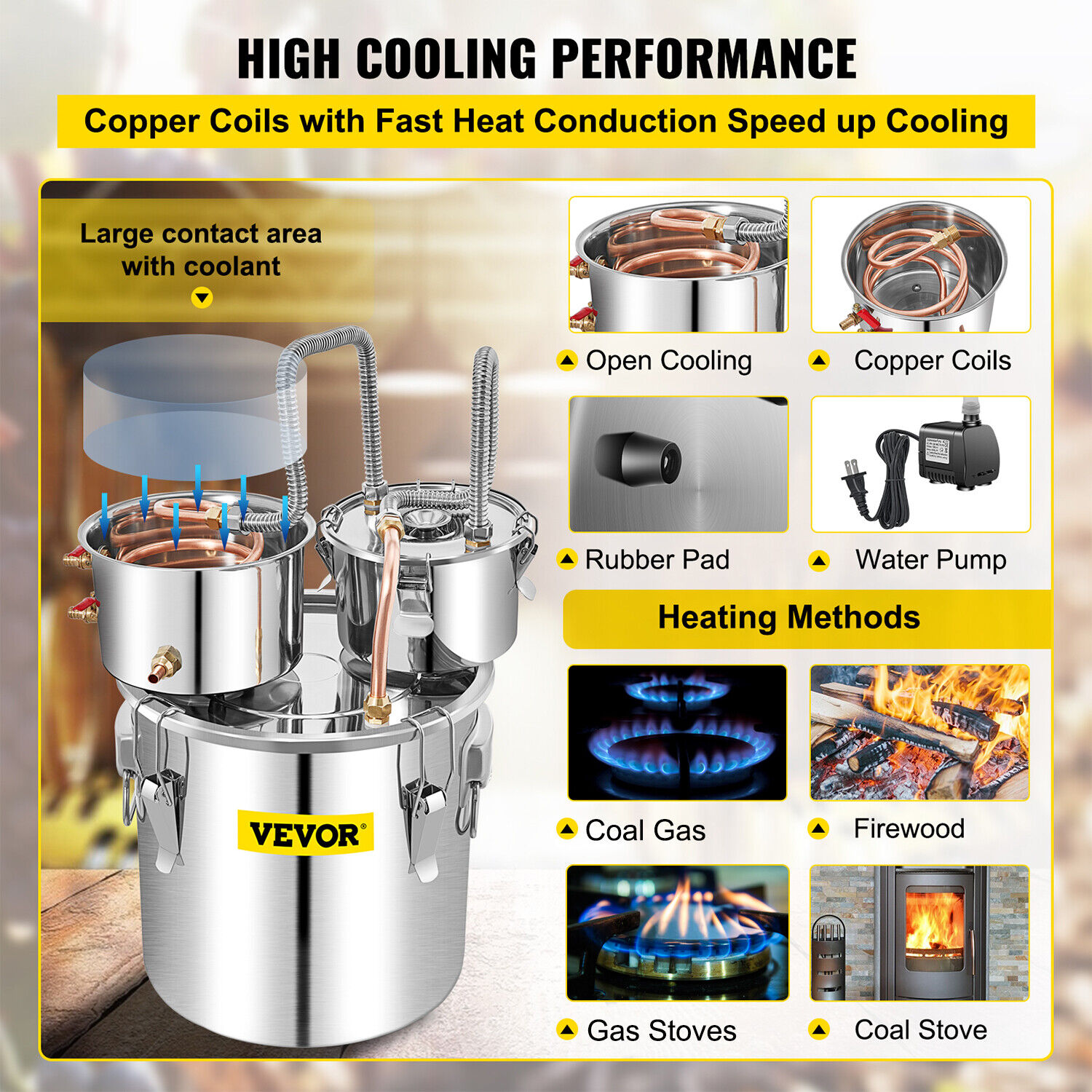 VEVOR 50L Water Alcohol Distillation Kit