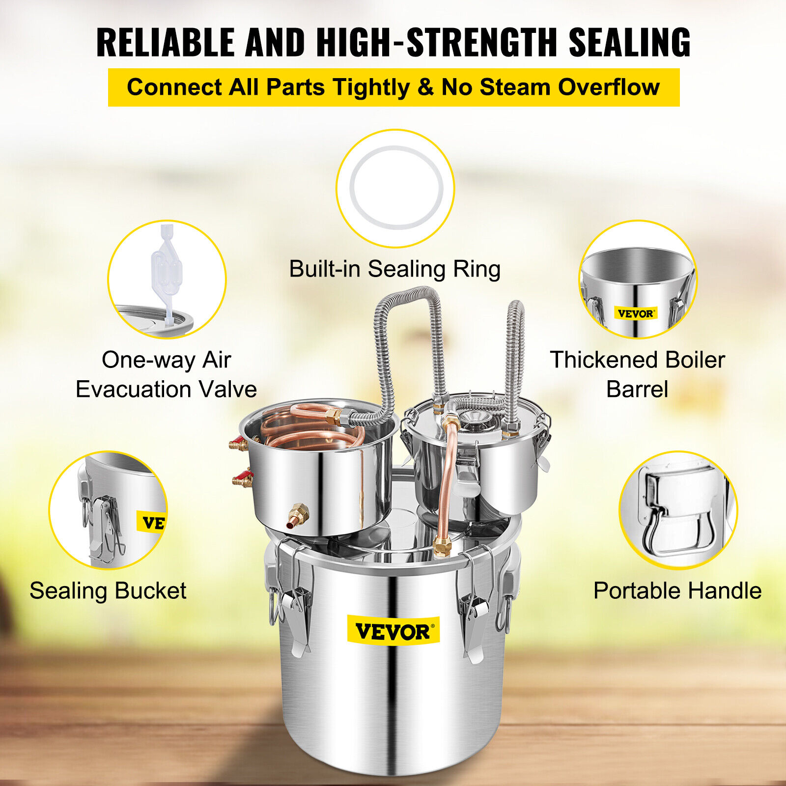 VEVOR 50L Water Alcohol Distillation Kit