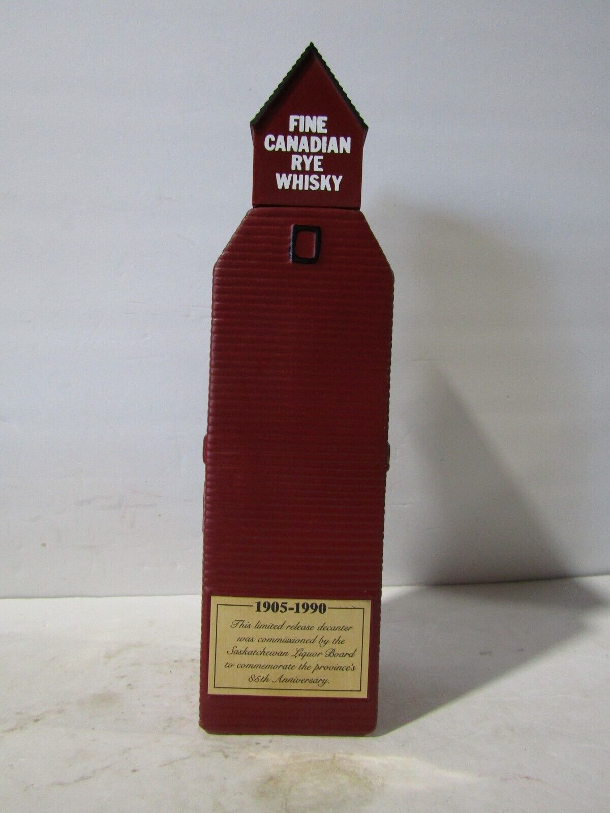 Vintage Saskatchewan Grain Elevator Decanter - 1990 Edition