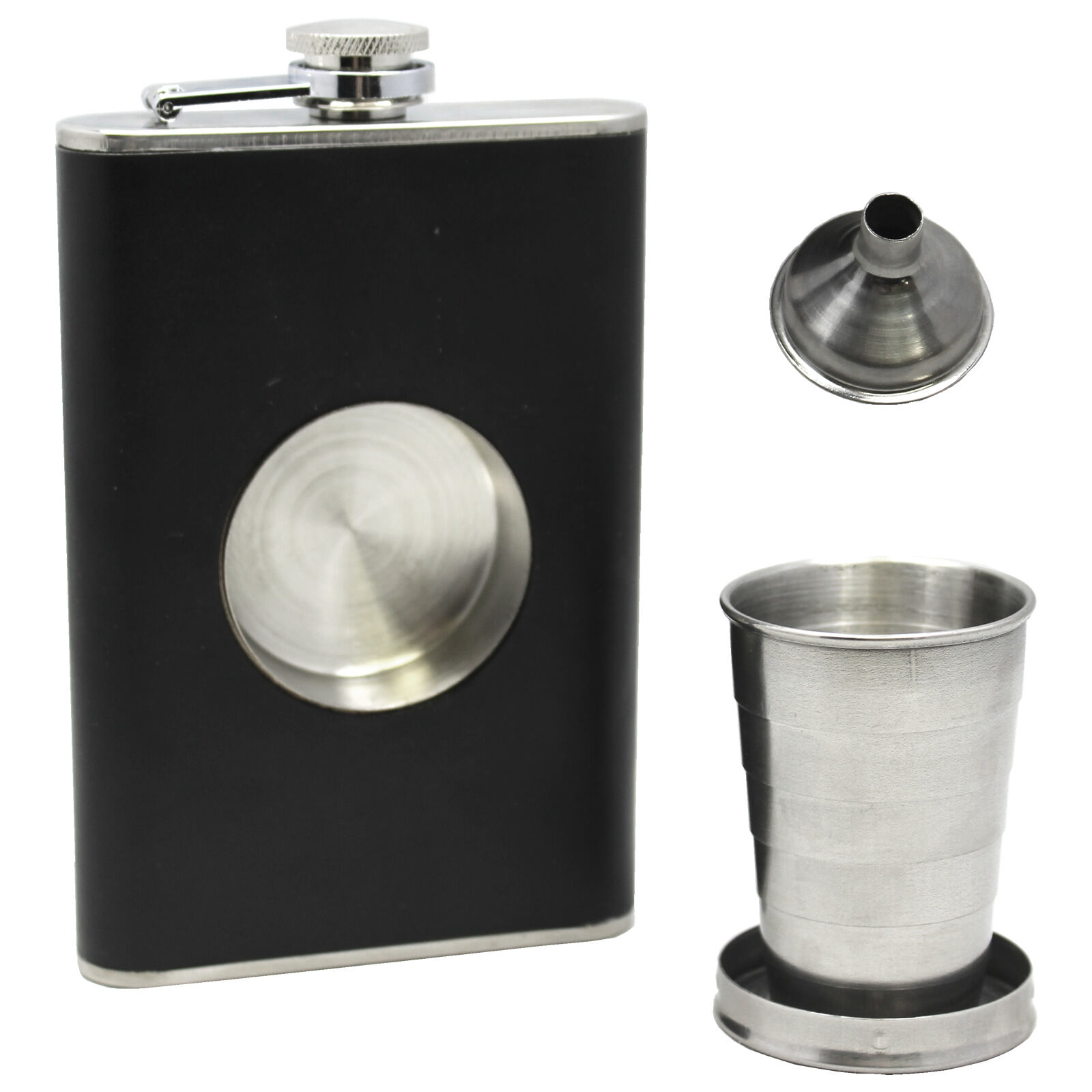 Portable Stainless Steel 8oz Flask with Funnel