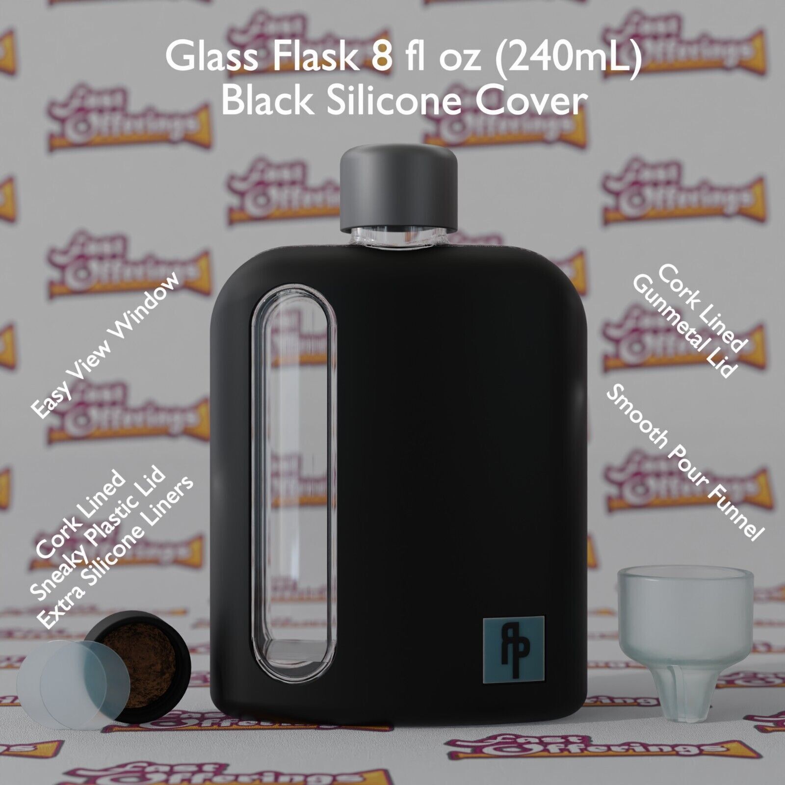 Ragproper Glass Hip Flask with Silicone Cover - Spirits