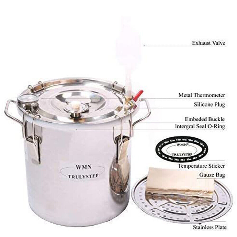 2-Gal Alcohol Distiller Moonshine Still Water Wine Brewing