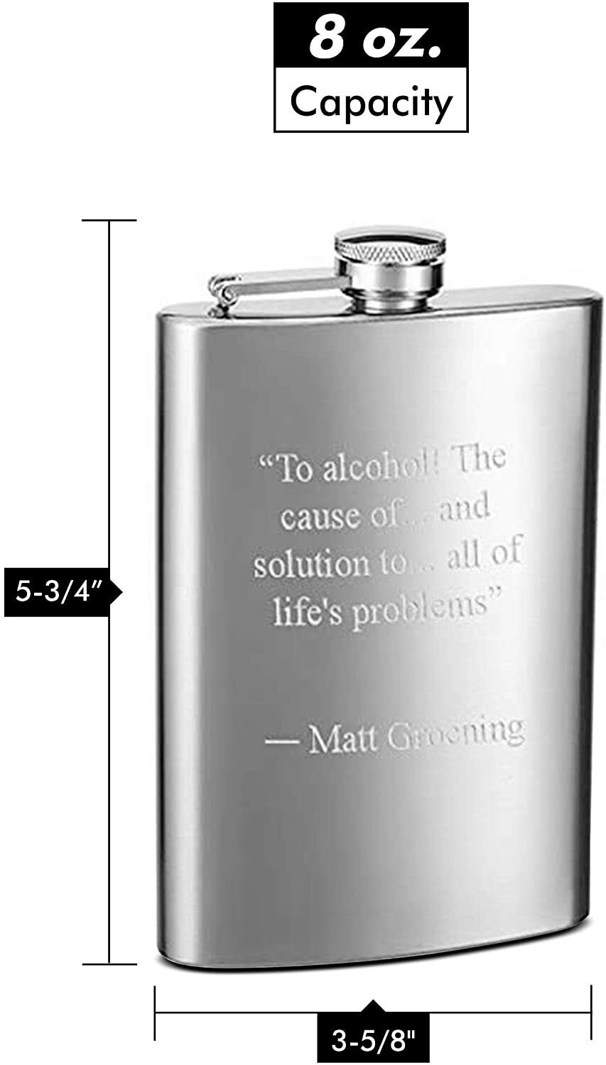 Personalized Stainless Steel Flask - Engraved