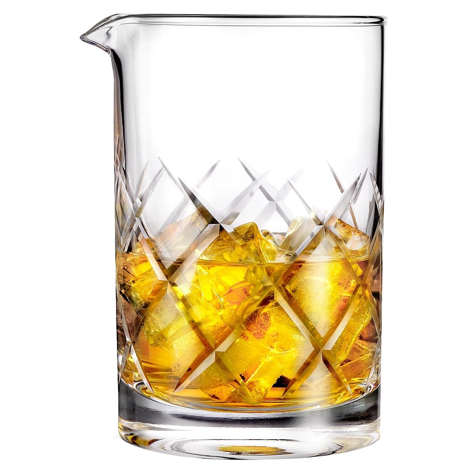 HIWARE 24 Oz Seamless Crystal Cocktail Mixing Glass