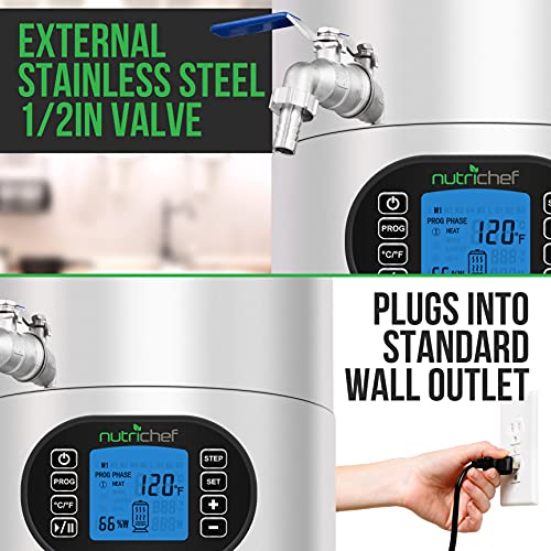 NutriChef Mash & Boil Home Beer Brewing Kit