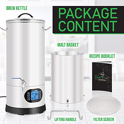 NutriChef Mash & Boil Home Beer Brewing Kit